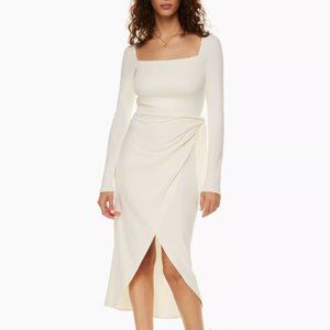 Aritzia Wilfred Midi Dress Light Birch M